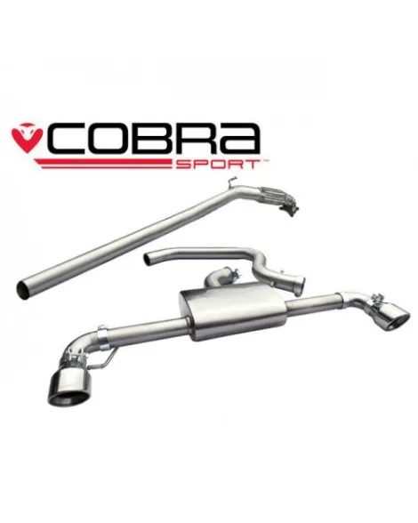 VW Golf GTI MK6 (5K) 09-12 Cobra Sport Turbo Back System with De-Cat (Non-Resonated)